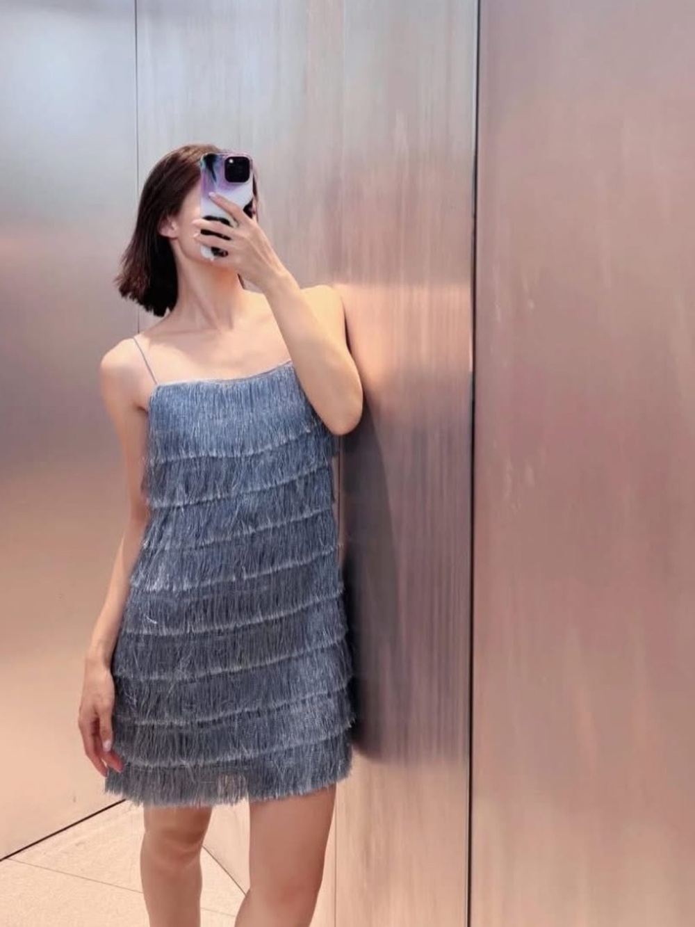 Zara Fringed Mini Dress - Picture 3 of 16